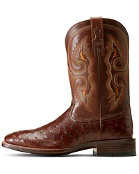 Ariat Men's Barley Ultra Exotic Full Quill Ostrich Western Boots - Broad Square Toe