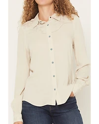Shyanne Women's Bluespruce Embroidered Long Sleeve Snap Western Shirt