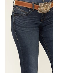 Wrangler Women's Jade Dark Wash Mid Rise Relaxed Bootcut Ultimate Riding Jeans