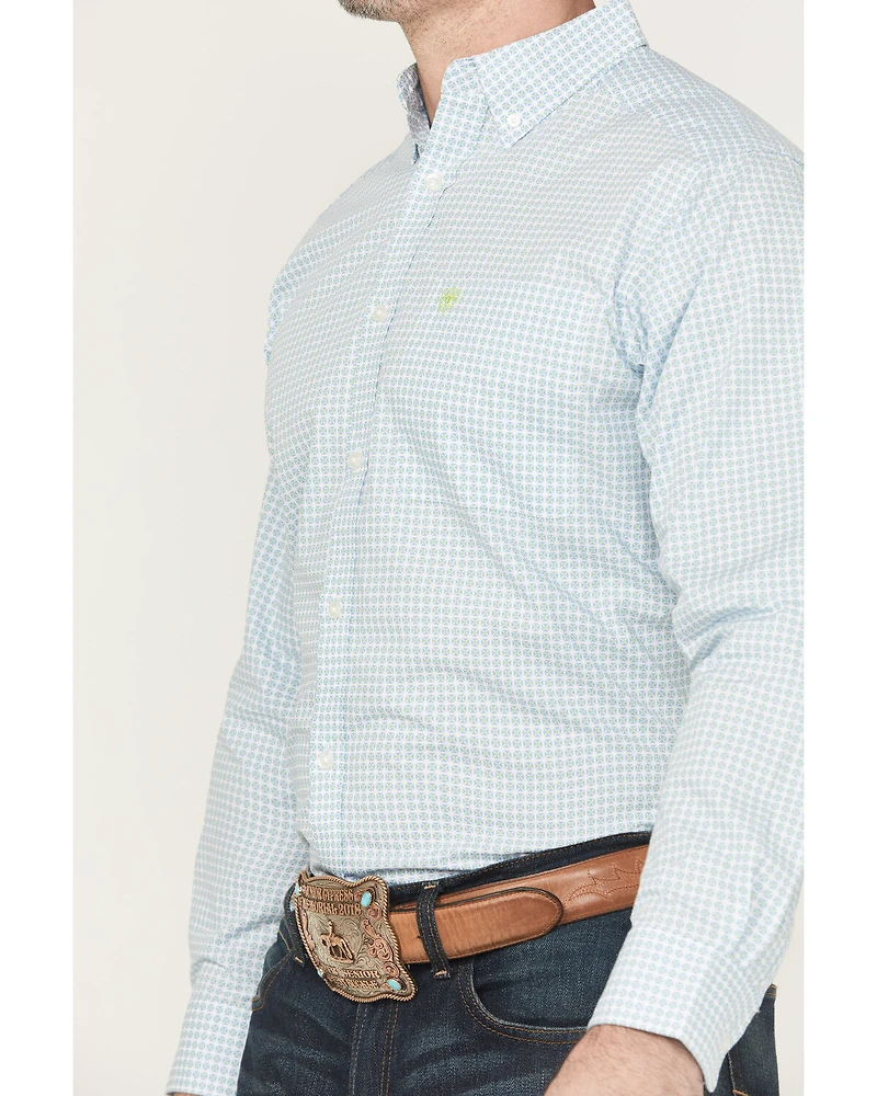 Ariat Men's Cillian Geo Print Long Sleeve Button-Down Western Shirt