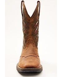 RANK 45® Women's Xero Gravity Lite Mexican Flag Western Performance Boots - Broad Square Toe