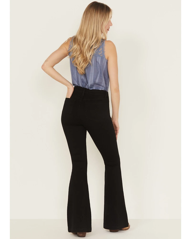 Shyanne Women's Edson High Rise Super Flare Stretch Denim Jeans