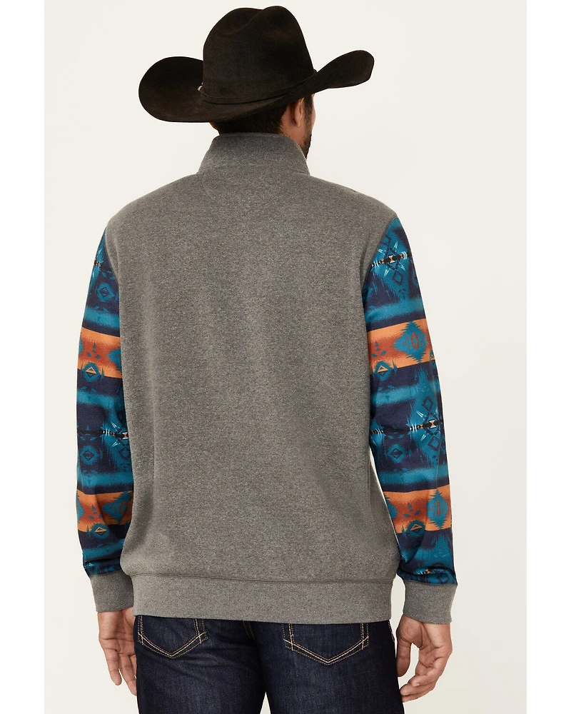 RANK 45® Men's Morocco Color Block 1/4 Zip Pullover