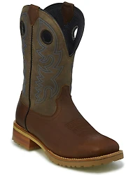 Justin Men's Marshal Waterproof Western Work Boots - Square Toe