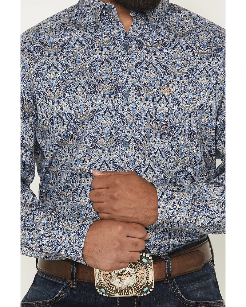 Ariat Men's Stoney Paisley Print Long Sleeve Button-Down Western Shirt