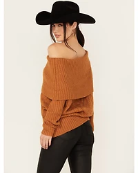 Shyanne Women's Off The Shoulder Cable Knit Sweater