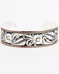 Montana Silversmiths Tri-Colored Floral Cuff Bracelet