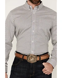 Cody James Men's Rejoice Geo Print Long Sleeve Button-Down Stretch Western Shirt