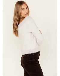 Cleo + Wolf Women's Fuzzy Yarn Sweater