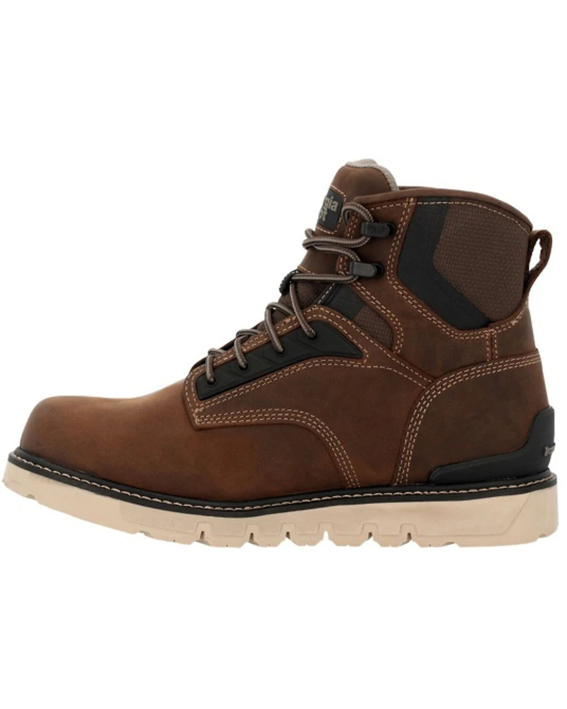 Georgia Men's 6" Carbon Flex Wedge Waterproof Work Boots - Toe