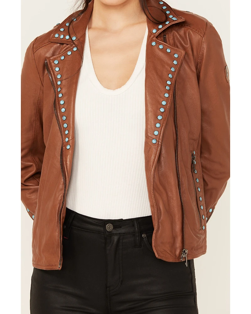 Maurtius Leather Women's Boot Barn Exclusive Studded Jacket