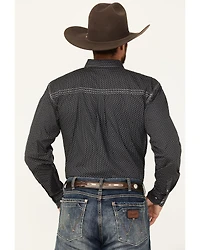 Cowboy Hardware Men's Geo Print Long Sleeve Button-Down Western Shirt