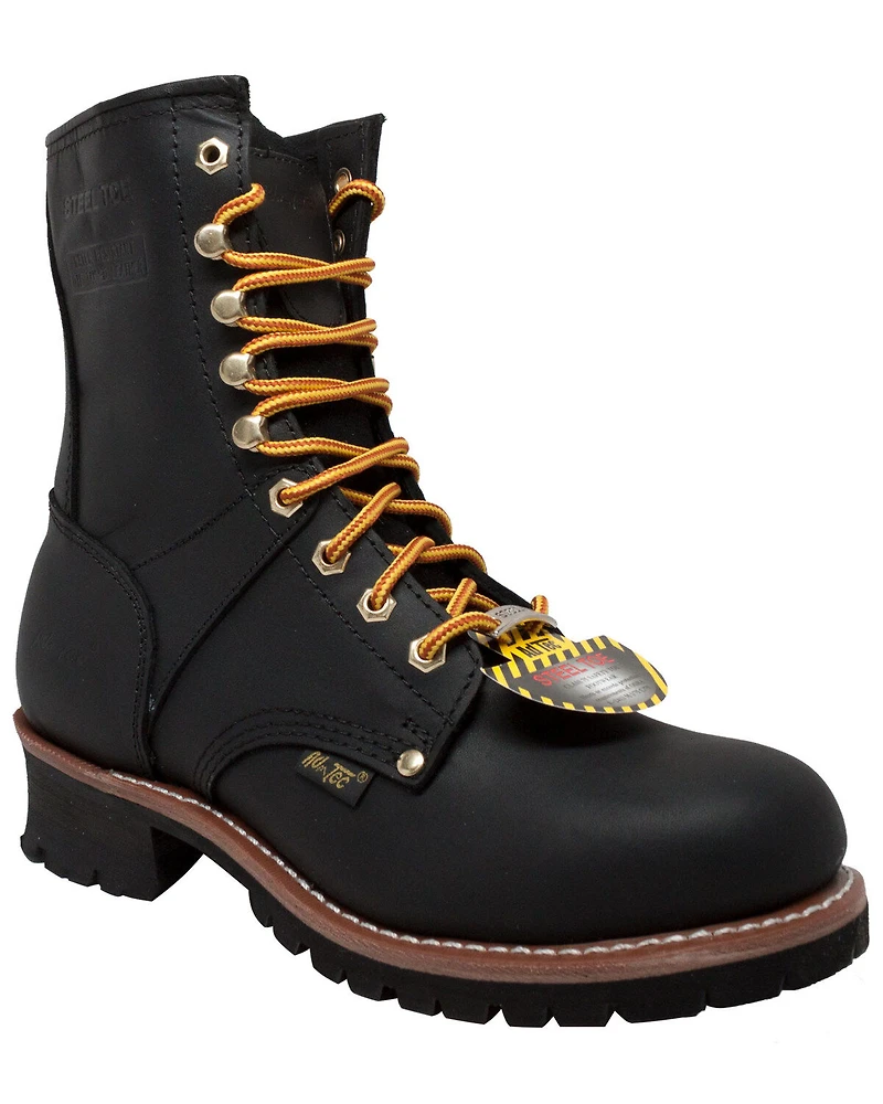 Ad Tec Men's 9" Waterproof Logger Work Boots - Steel Toe