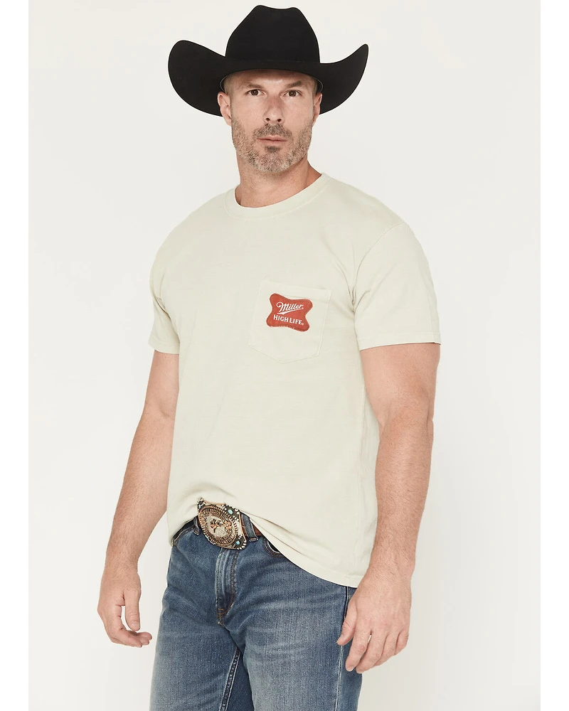 Miller Men's High Life Moon Short Sleeve Graphic T-Shirt