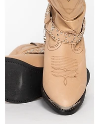 Shyanne Women's Tanya Slouch Harness Fashion Boots - Round Toe