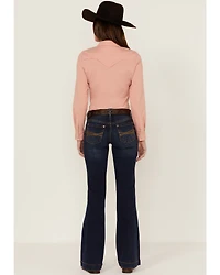 RANK 45® Women's Dark Wash Mid Rise Flare Jeans