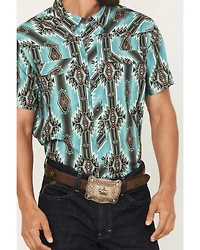 Rock & Roll Denim Men's Boot Barn Exclusive Tek Southwestern Short Sleeve Snap Stretch Western Shirt