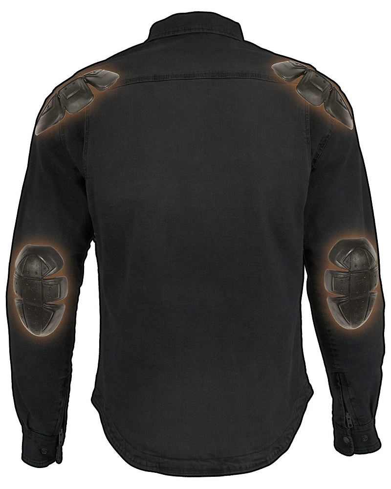 Milwaukee Performance Men's Aramid Reinforced Denim Biker Shirt - Big & Tall