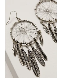 Shyanne Women's Wild Soul Dreamcatcher Fringe Hoop Earrings