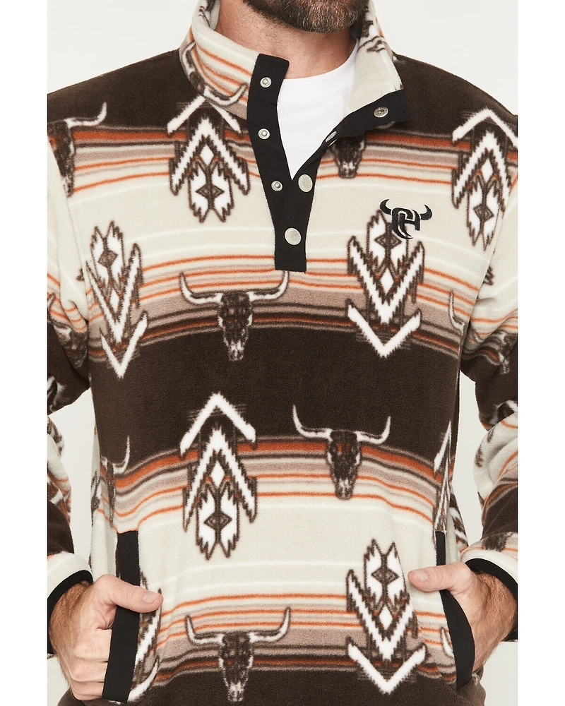 Cowboy Hardware Men's Southwestern Striped 1/4 Snap Pullover