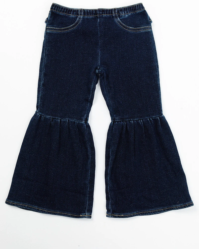 Wrangler Toddler Girls' Dark Wash Flare Pants