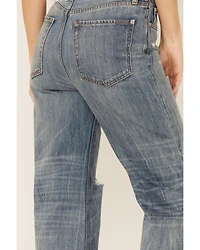 7 For All Mankind Women's Easy Straight Distressed Denim Jeans