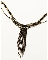 Wonderwest Women's Fringe Statement Necklace