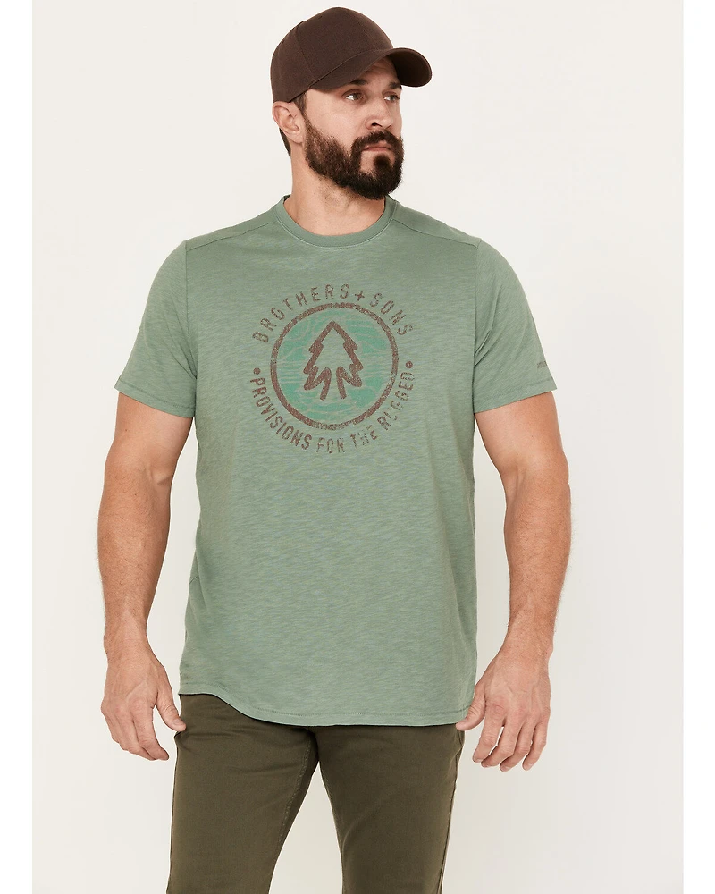 Brothers and Sons Men's Tree Circle Short Sleeve Graphic T-Shirt