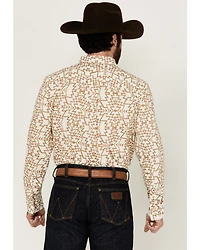 RANK 45® Men's Trinidad Southwestern Print Long Sleeve Button-Down Stretch Western Shirt
