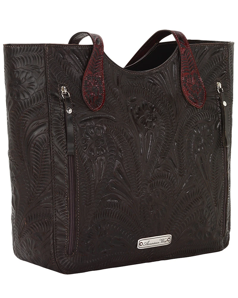 American West Women's Annie's Secret Collection Large Zip Top Tote