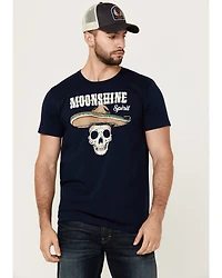 Moonshine Spirit Men's Party Skull Mariachi Short Sleeve Graphic T-Shirt