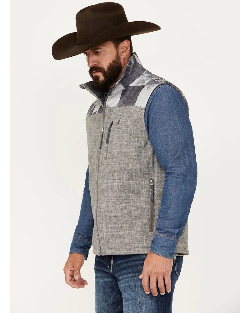 Hooey Men's Southwestern Print Softshell Vest