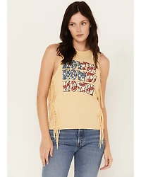 Rock & Roll Denim Women's Howdy Fringe Graphic Tank