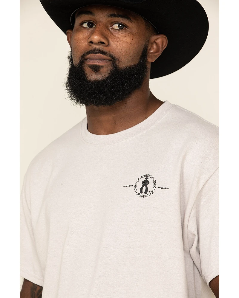 Cowboy Up Men's or Shut Short Sleeve Graphic T-Shirt