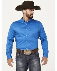 Cody James Men's Basic Twill Long Sleeve Button-Down Performance Western Shirt - Tall