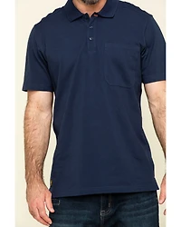 Hawx Men's Navy Miller Pique Short Sleeve Work Polo Shirt