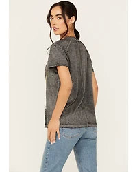 Blended Women's American Cowgirl Short Sleeve Graphic Tee