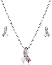 Montana Silversmiths Women's Hope & Strength Ribbon Jewelry Set - 2 Piece