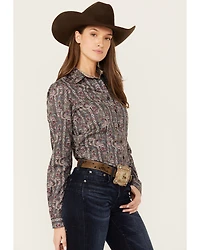 Cinch Women's Paisley Print Long Sleeve Button-Down Western Core Shirt