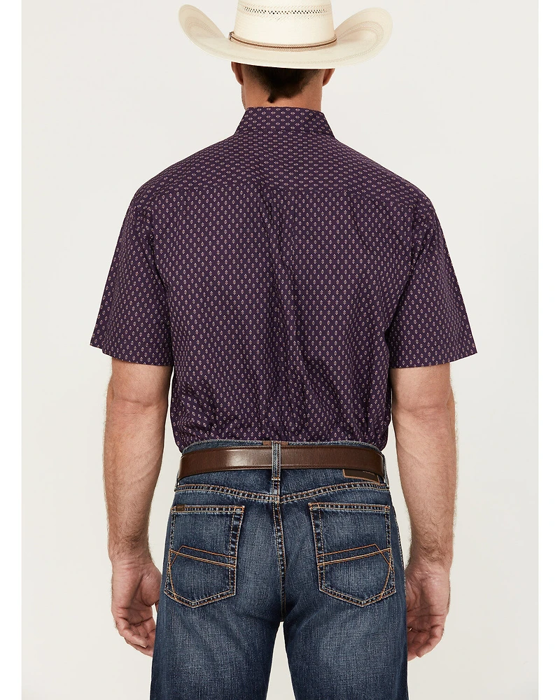 Cinch Men's Geo Print Short Sleeve Button-Down Western Shirt