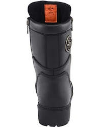 Milwaukee Leather Women's Black Moto Zipper Boots - Soft Toe