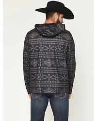 Rock & Roll Denim Men's Southwestern Print Performance Hooded Sweatshirt