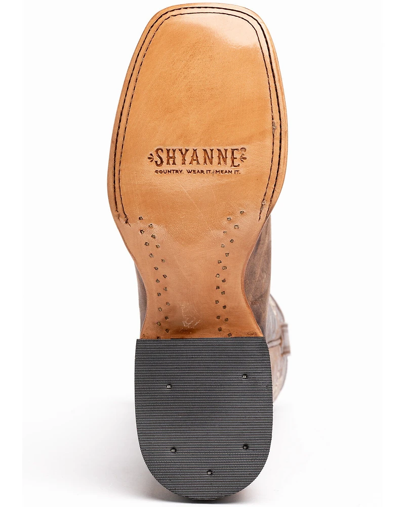 Shyanne Women's Lasy Floral Embroidered Western Boots - Broad Square Toe