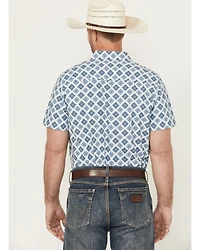 Gibson Trading Co Men's Bowling Alley Medallion Short Sleeve Button-Down Stretch Western Shirt
