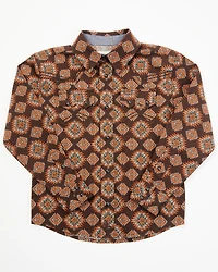 Cody James Toddler Boys' Bite The Bullet Southwestern Print Long Sleeve Western Shirt