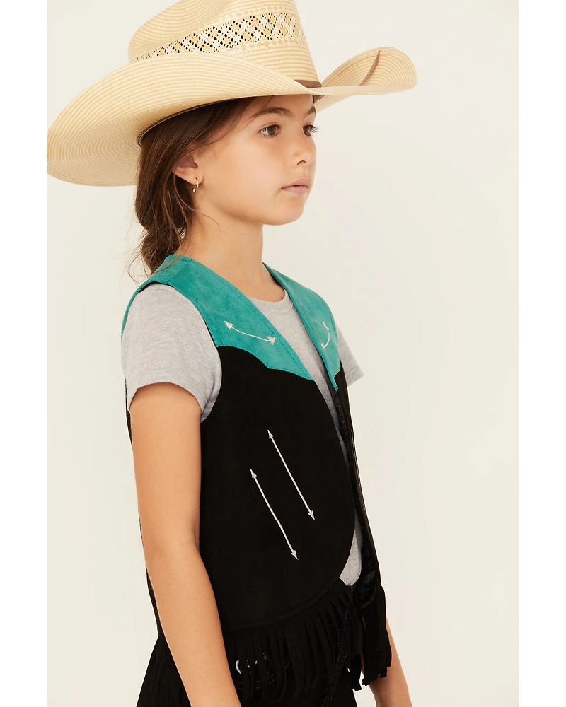 Rock & Roll Denim Girls' Fringe Vest