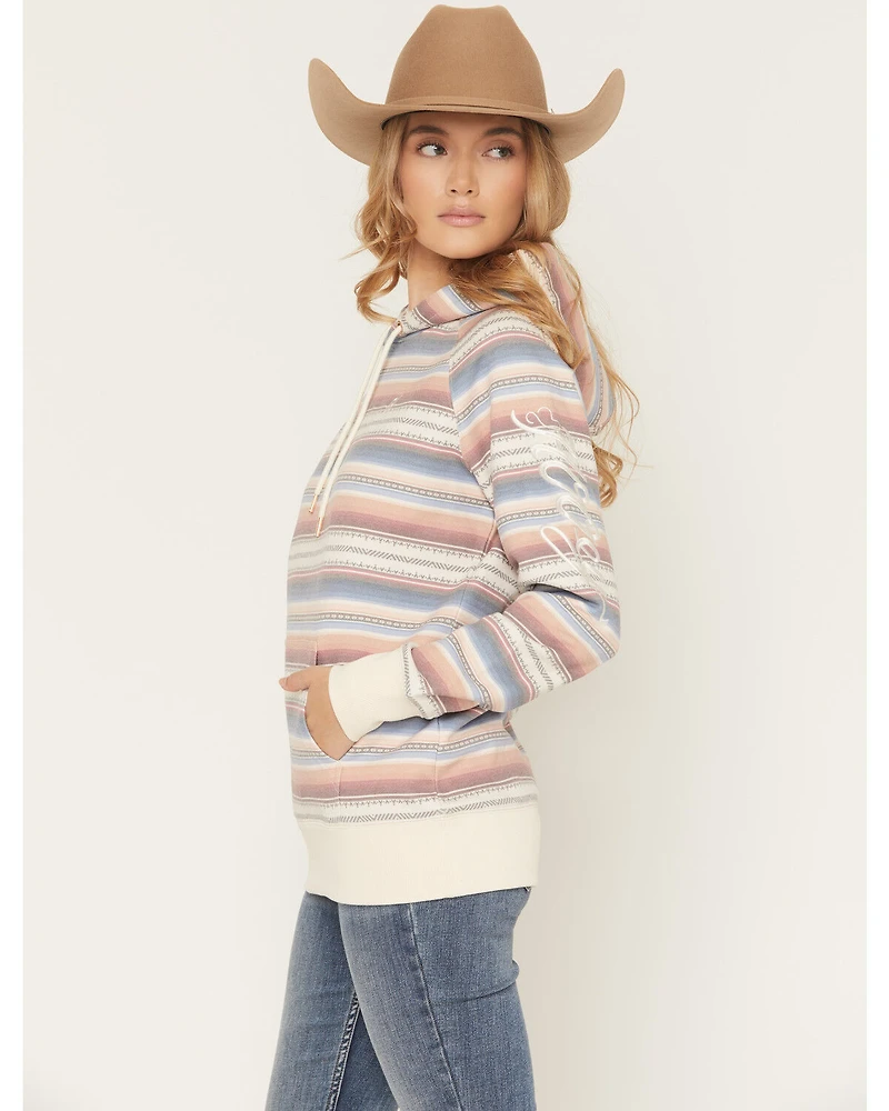 Hooey Women's Serape Striped Print Hoodie