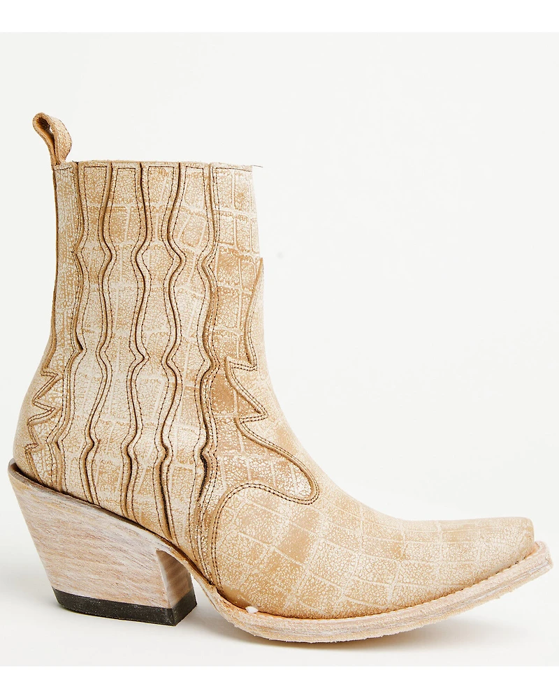 Ariat Women's Jade Crocodile Print Western Booties - Snip Toe