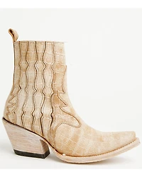 Ariat Women's Jade Crocodile Print Western Booties - Snip Toe