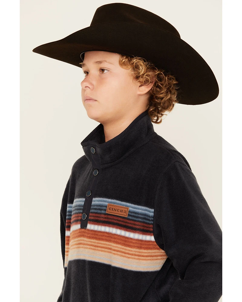 Cinch Boy's Striped Polar Fleece Pullover